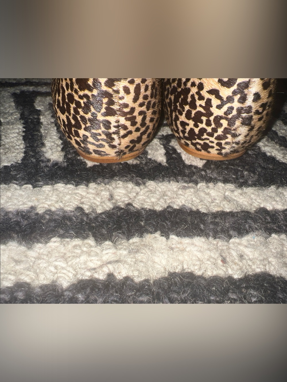 Zara Leopard Print Flats with Bright Red Interior and Bow - Picture 6 of 6